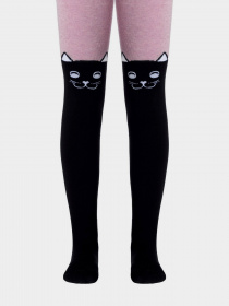 Колготи Conte Kids Модель 4С-02 СП 466 чорний-світло-рожевий Фото