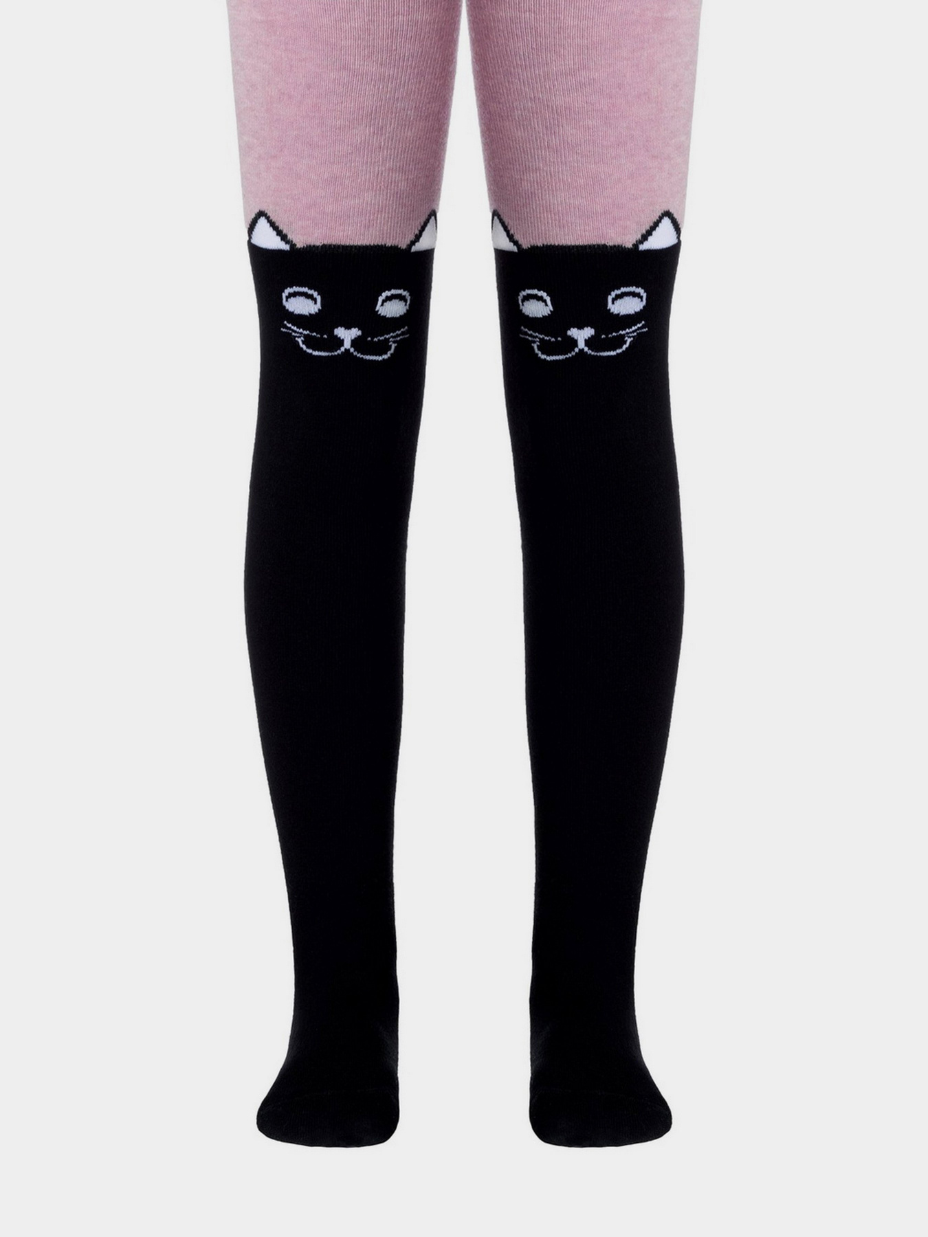 Колготы Conte Kids модель 4С-02 СП 466 чорний-світло-рожевий Фото