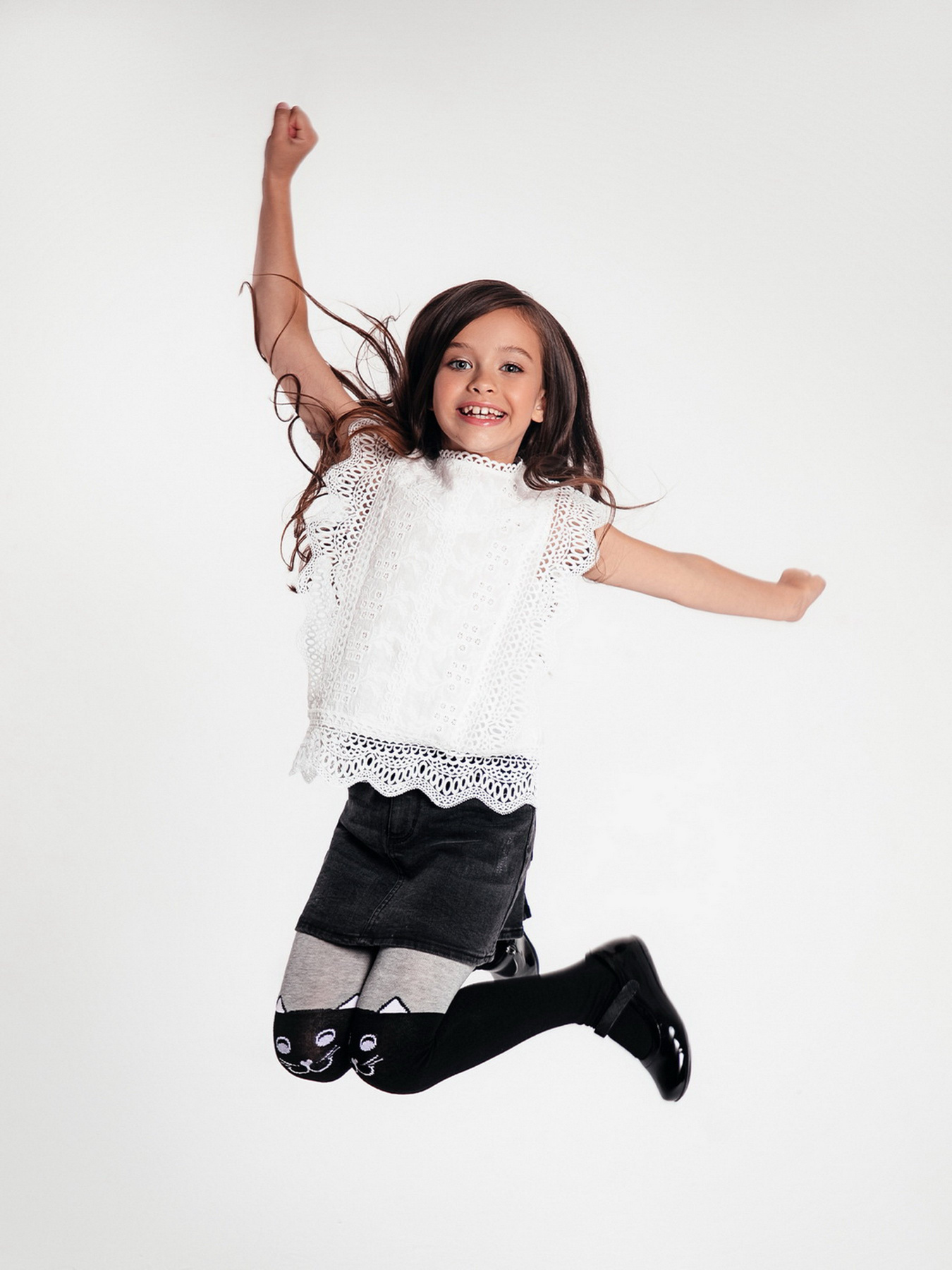 Колготи Conte Kids Модель 5С-07 СП 466 чорний-сірий Фото