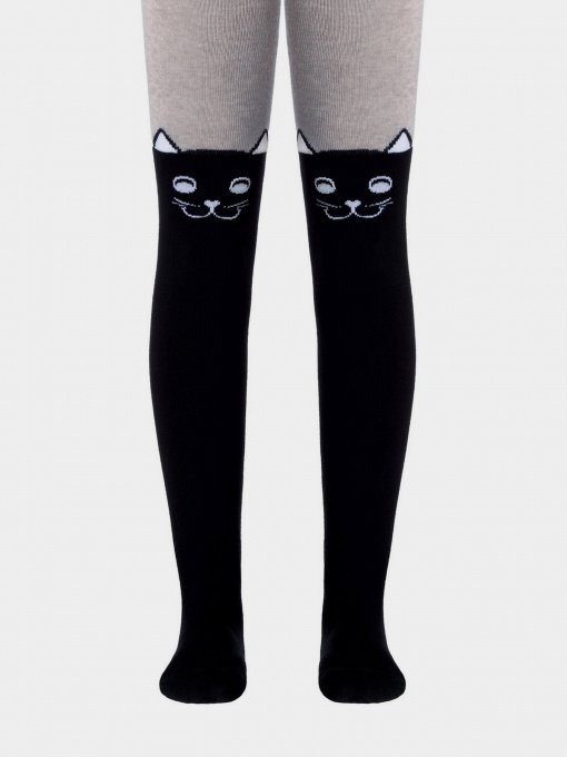 Колготы Conte Kids модель 4С-02 СП 466 чорний-сірий Фото