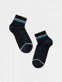 Шкарпетки та гольфи Conte Kids модель 13С-34СП 508 чорний-бірюза Фото