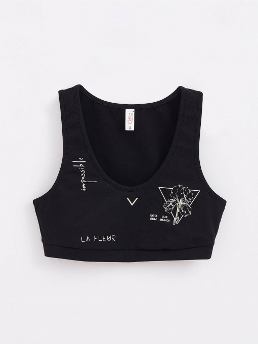 Топ Conte Elegant модель 20С-1472ТСП-black-flower Фото