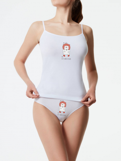 Пижама Conte Elegant Ce Merry Xmas модель 21С-18ТСП-21С-17ТСП-white-cap Фото