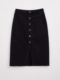 Джинсовая юбка Conte Elegant модель CON-439-washed black Фото