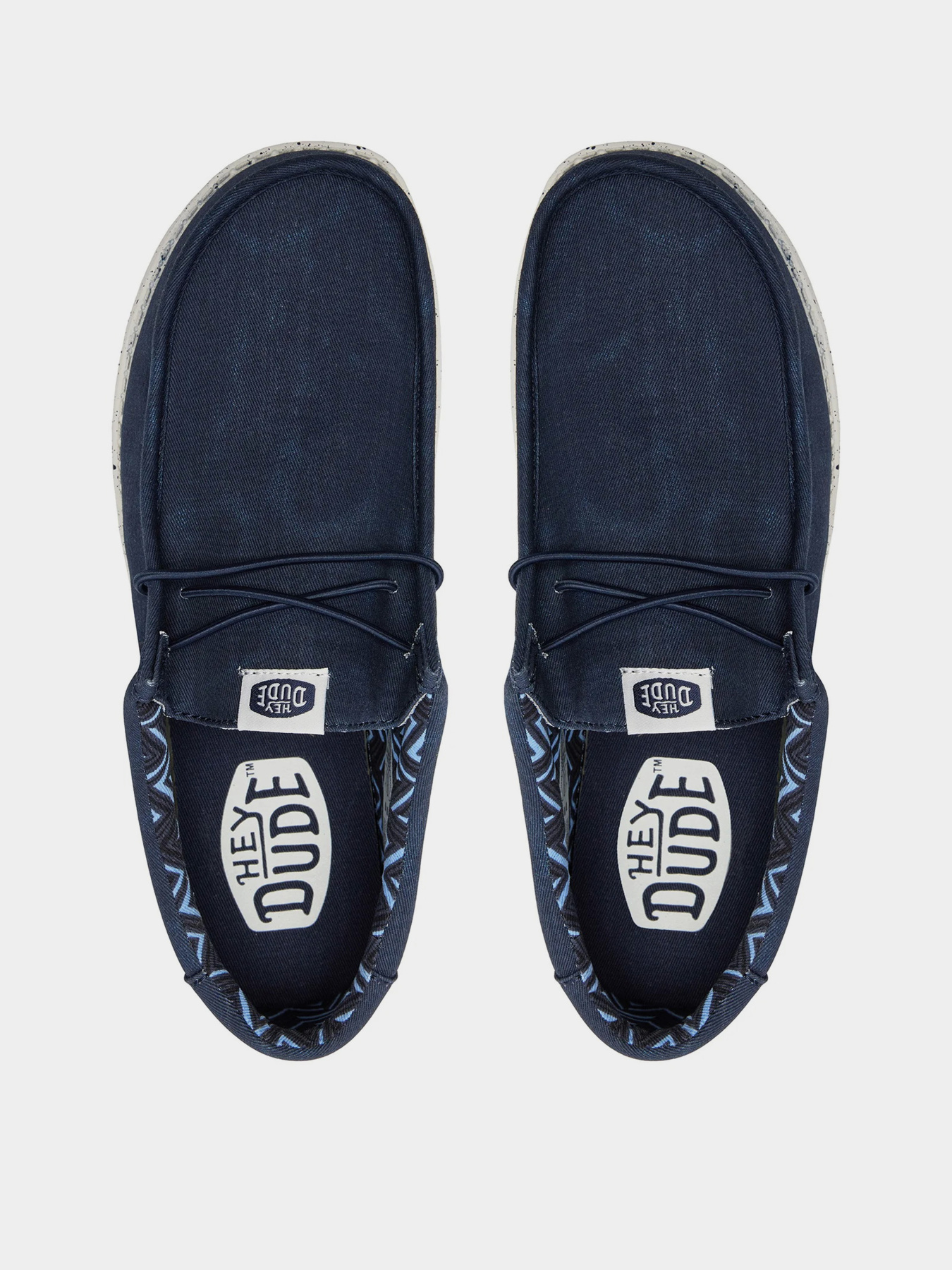 Слипоны и мокасины HEY DUDE WALLY STRETCH CANVAS NAVY модель 40700-410 Фото