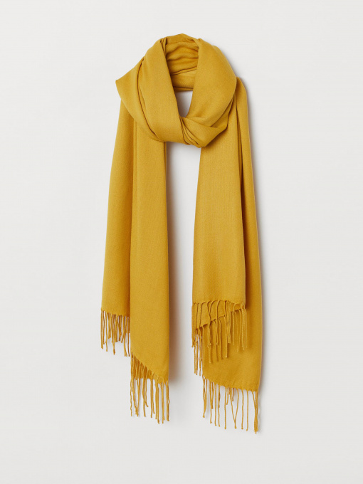 Шарф H&M модель 0680391_жовтий Фото