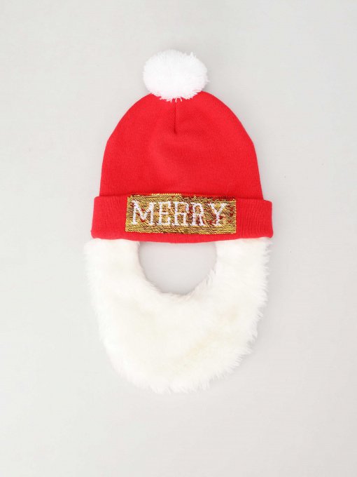 Шапка H&M модель 0769067_червоний комб. Фото