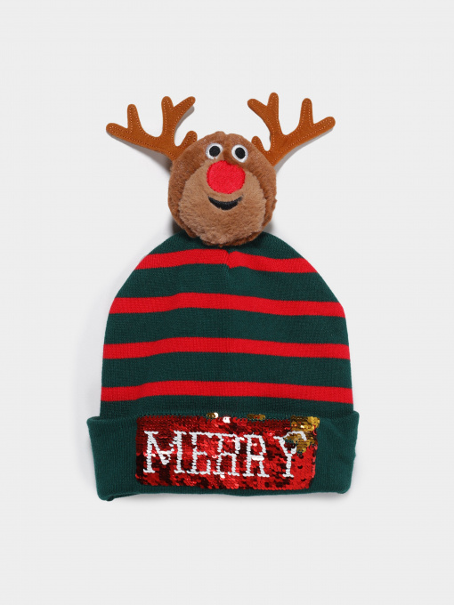 Шапка H&M модель 0769067_зелений комб. Фото