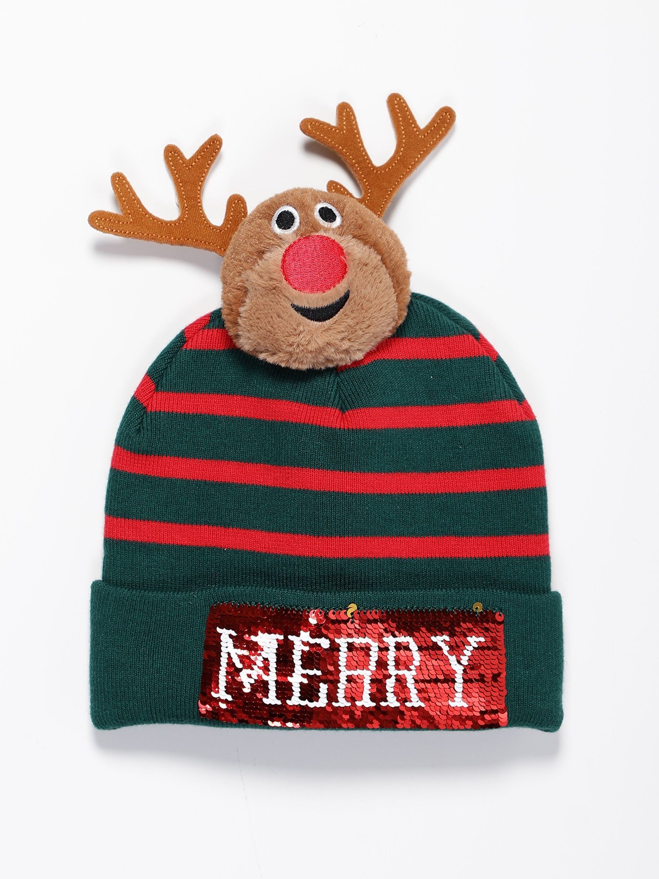 Шапка H&M модель 07690672_зелений комб. Фото