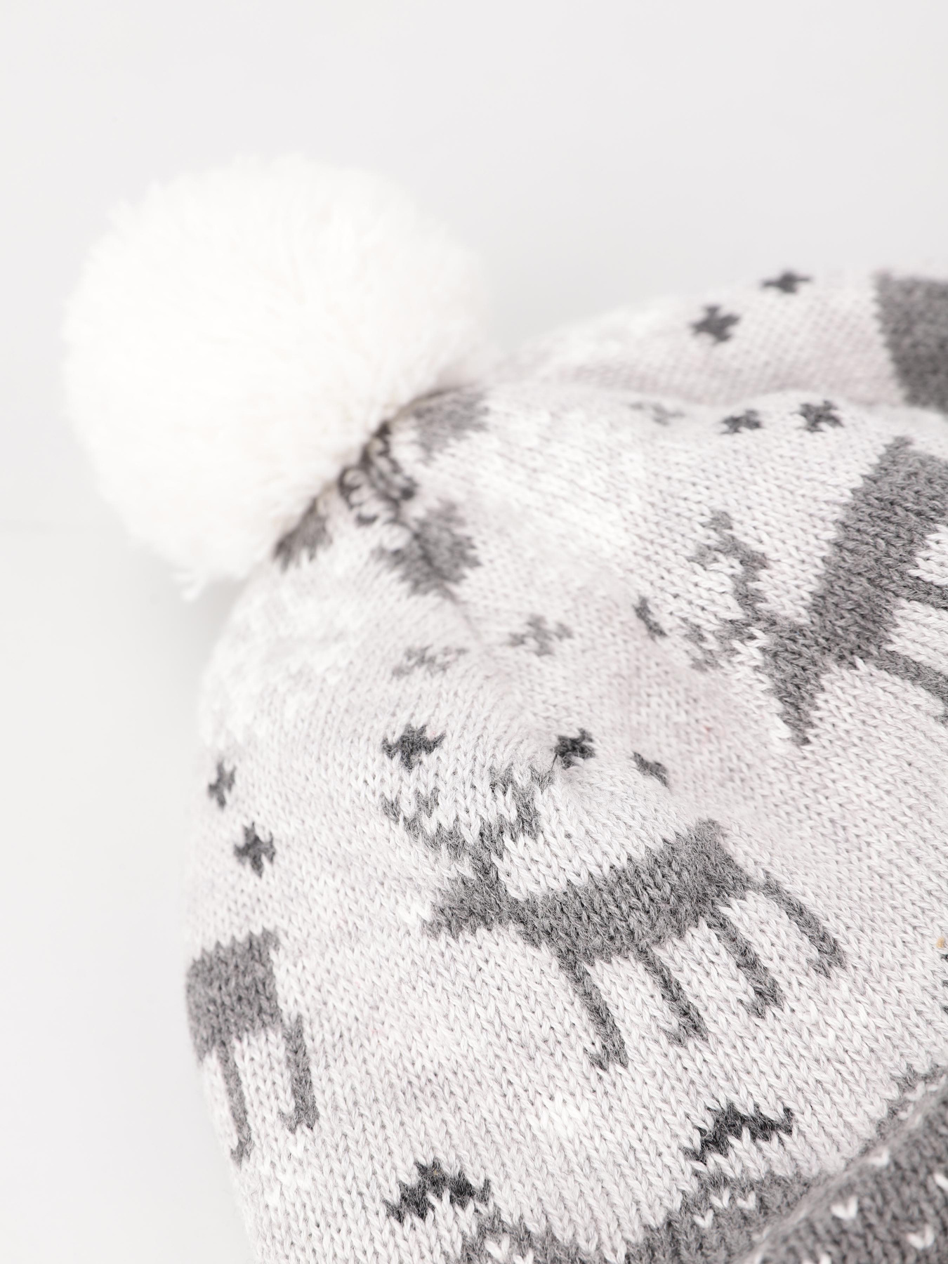 Шапка H&M модель 0670086_сірий комб. Фото