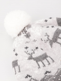 Шапка H&M модель 0670086_сірий комб. Фото