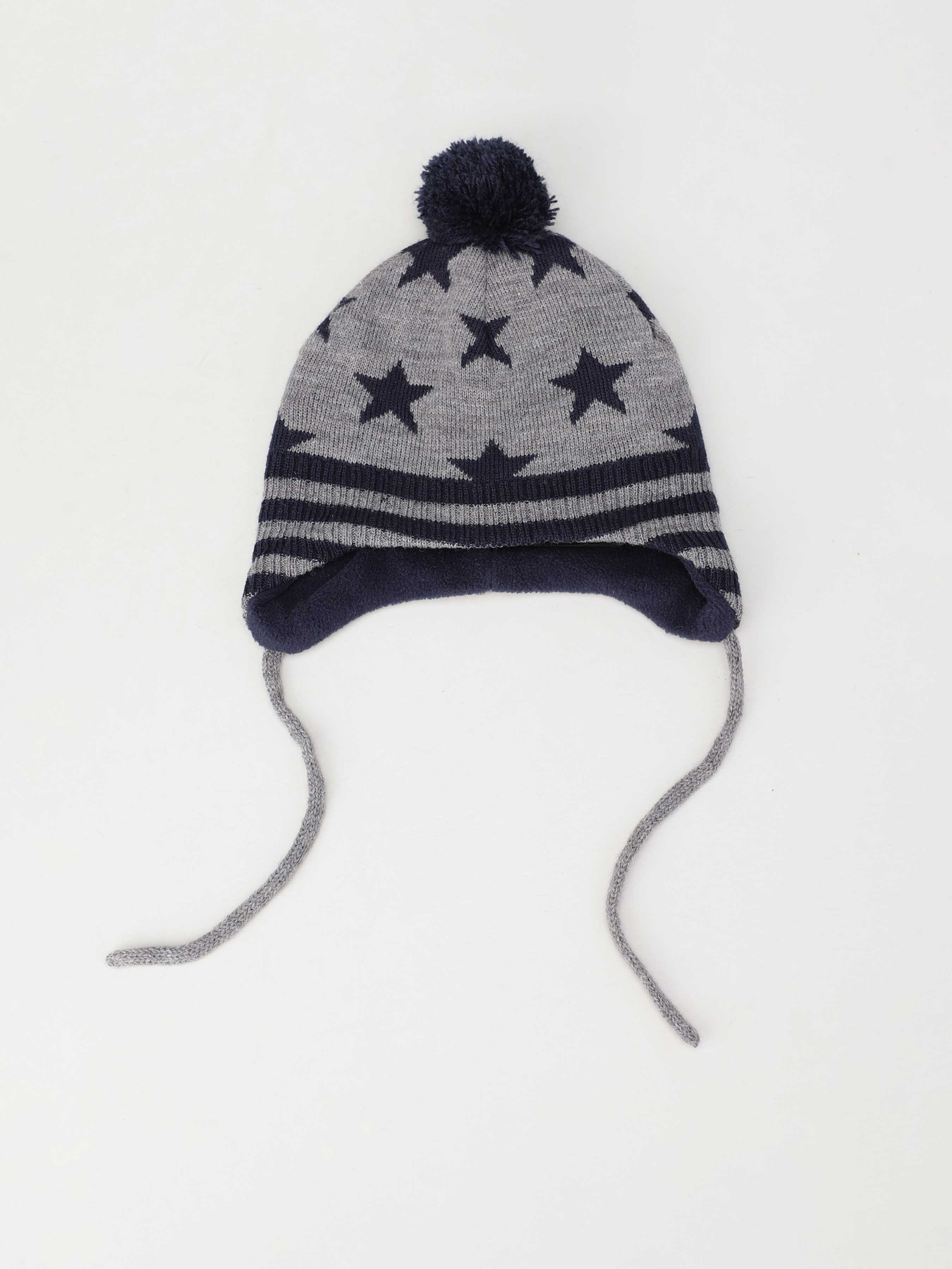 Шапка H&M модель 0790897_сірий з т.синім Фото