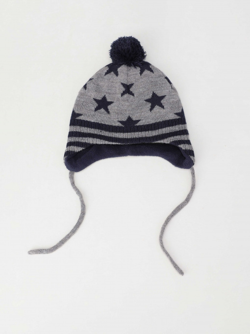 Шапка H&M модель 0790897_сірий з т.синім Фото