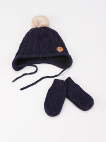 Шапка/рукавички H&M модель 08583062_т.синій Фото