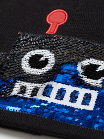 Шапка H&M модель 0764421_чорний комб. Фото