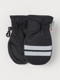 Перчатки H&M модель 0902525_чорний з сірим Фото