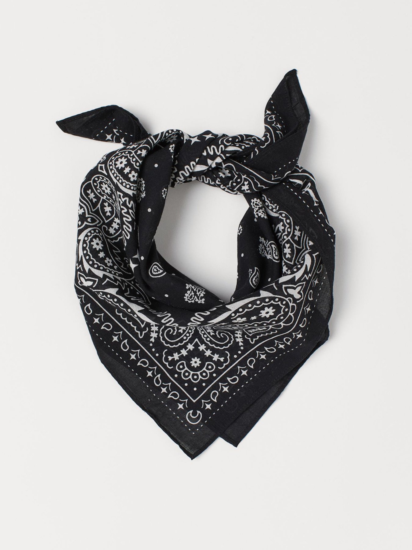 Платок H&M модель 0755487_чорний з білим Фото