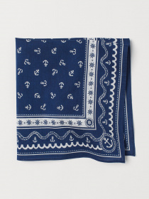 Платок H&M модель 0725381_синій з білим Фото