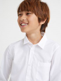 Рубашка повседневная H&M модель 0337777_білий Фото