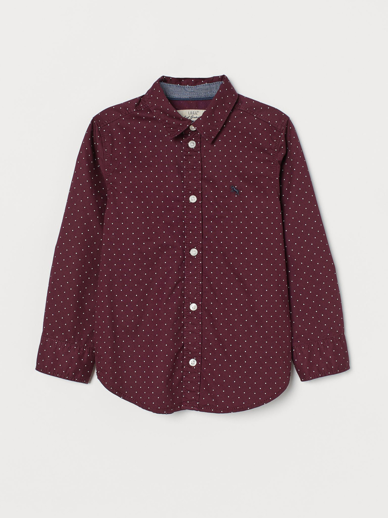 Рубашка H&M модель 0866126_бордовий комб. Фото