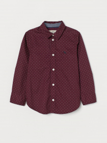 Рубашка H&M модель 0866126_бордовий комб. Фото
