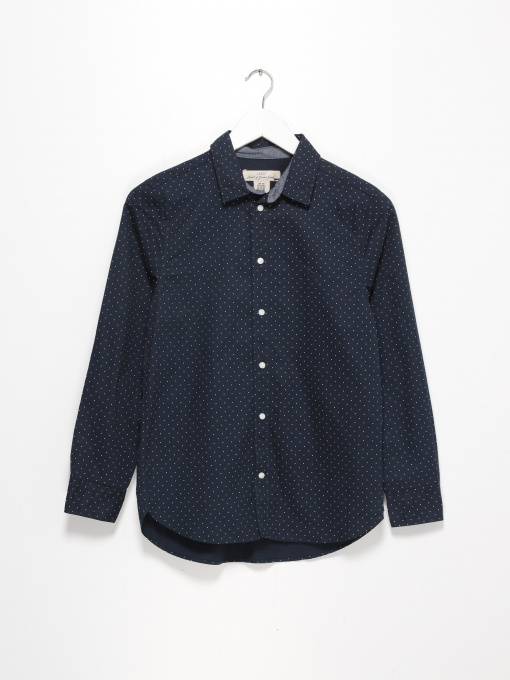 Рубашка повседневная H&M модель 0688464_т.синій комб. Фото