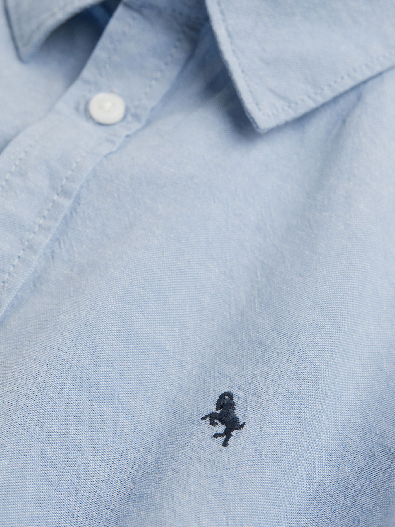 Рубашка повседневная H&M модель 0688464_с.синій Фото