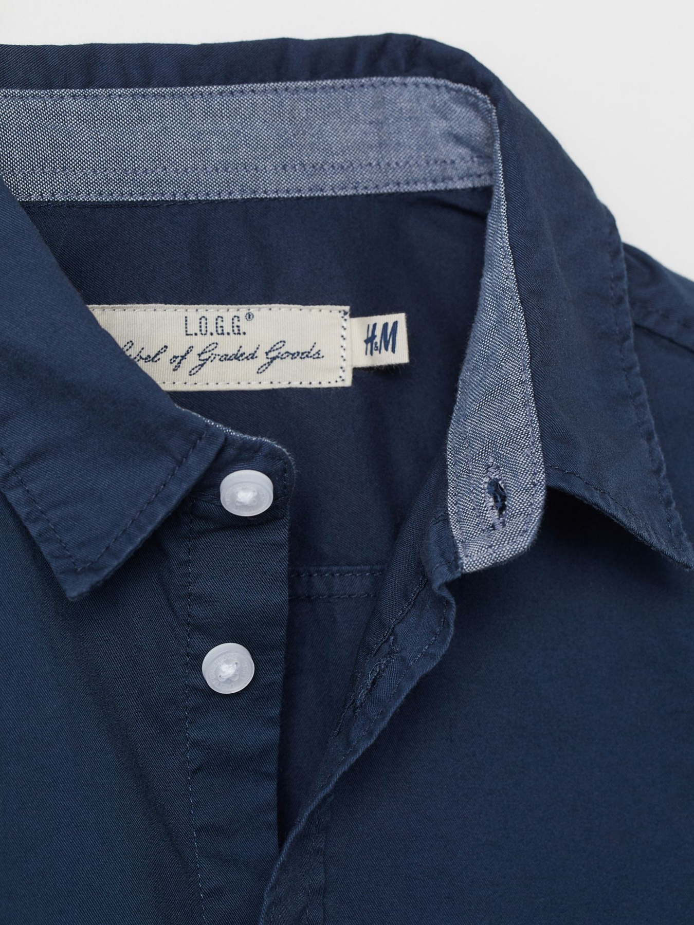 Сорочка повсякденна H&M модель 0688464_синій Сорочка повсякденна H&M модель 0688464_синій Фото