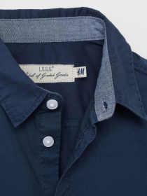 Сорочка повсякденна H&M модель 0688464_синій Сорочка повсякденна H&M модель 0688464_синій Фото