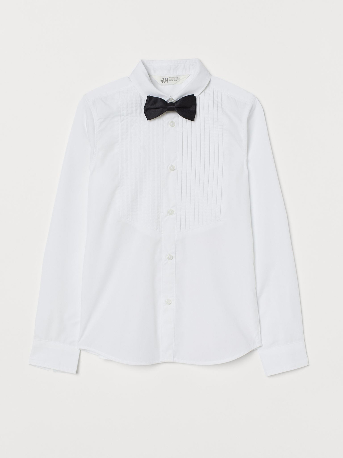 Сорочка H&M модель 0801128_білий з чорним Фото