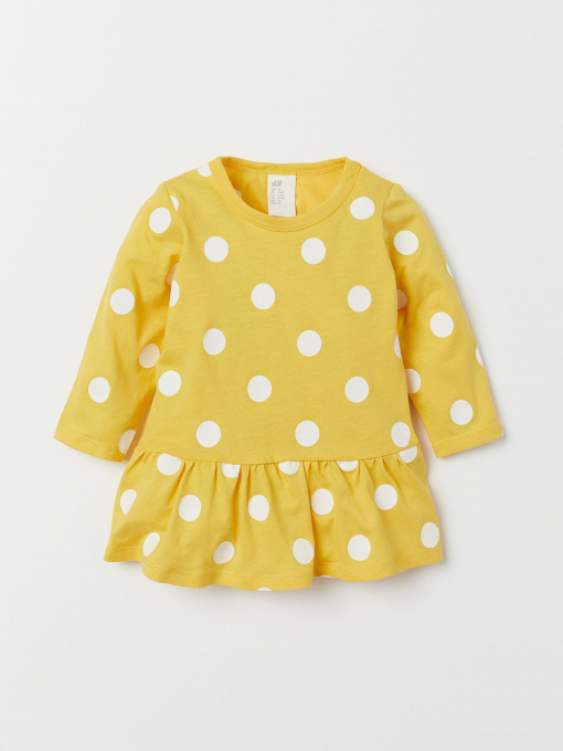 Платье мини H&M модель 0778169_жовтий з білим Фото