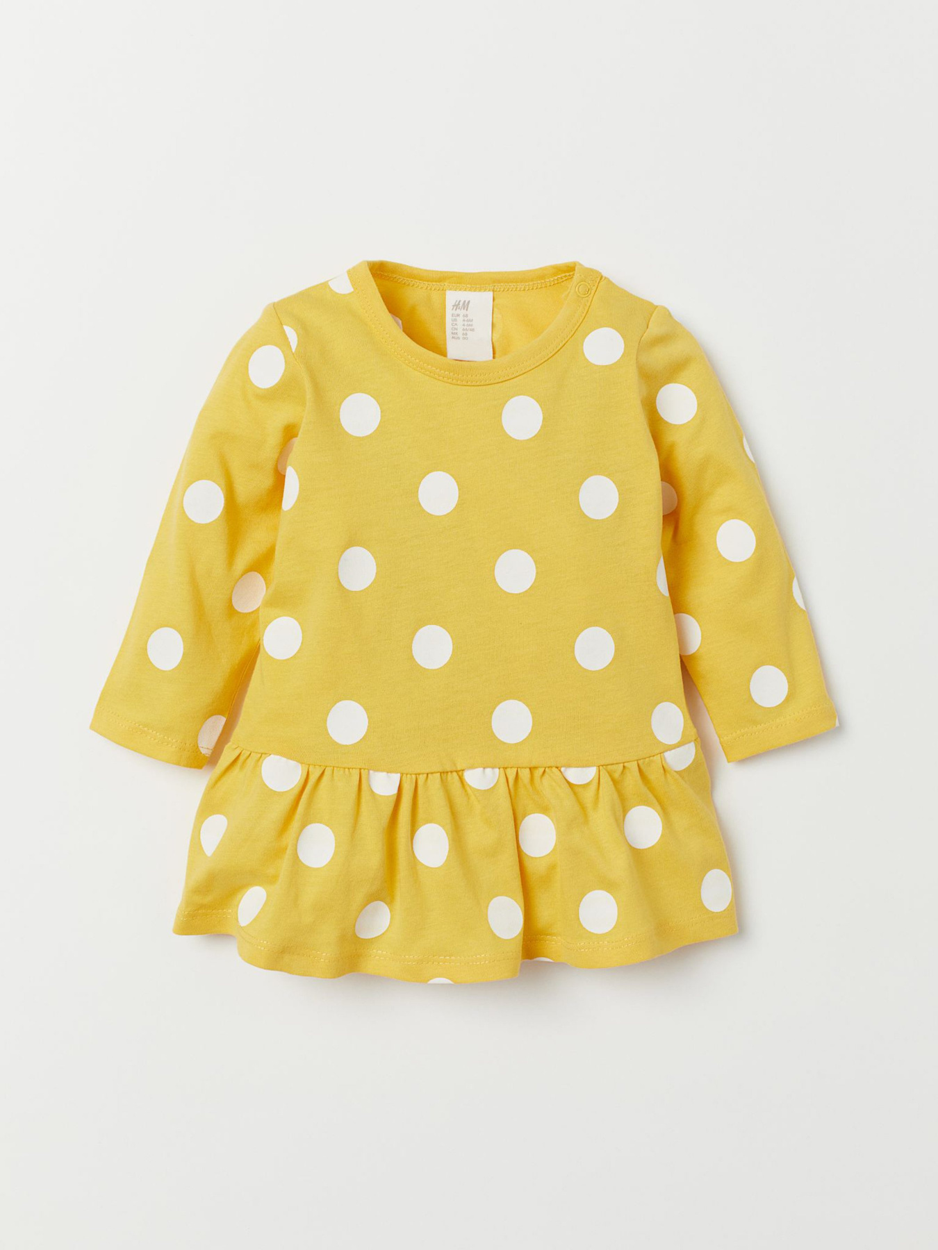 Платье мини H&M модель 0778169_жовтий з білим Фото