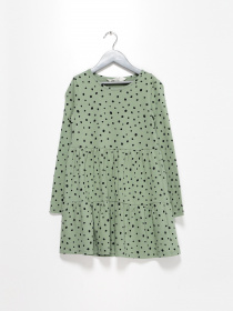 Платье мини H&M модель 0912312_оливковий з чорним Платье мини H&M модель 0912312_оливковий з чорним Фото