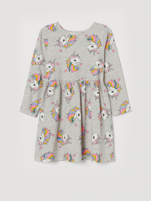 Платье мини H&M модель 0806201_сірий комб. Фото