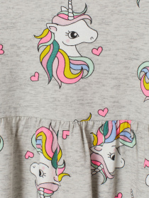 Платье мини H&M модель 0806201_сірий комб. Фото