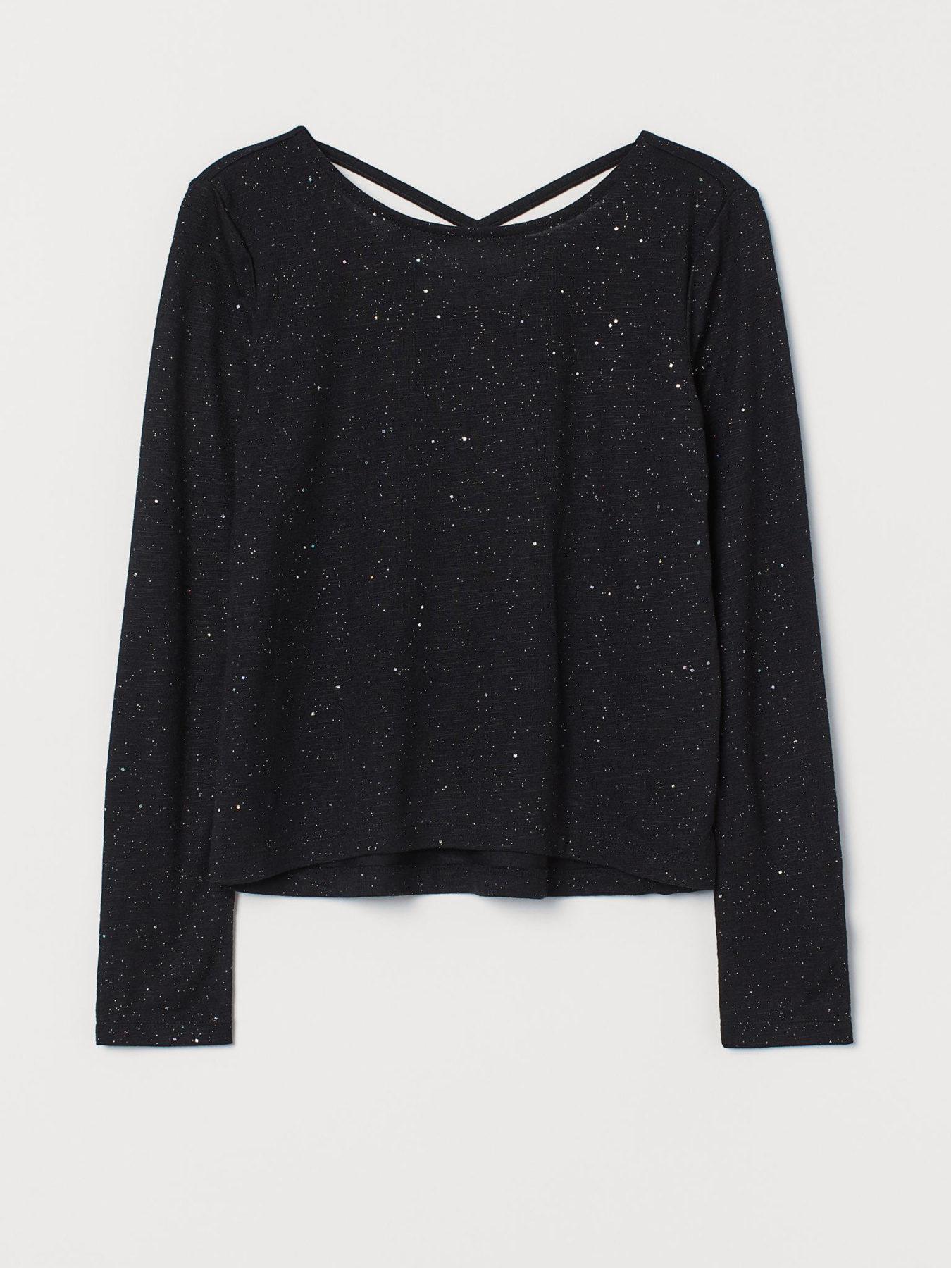 Лонгслив H&M модель 0887809_чорний комб. Фото