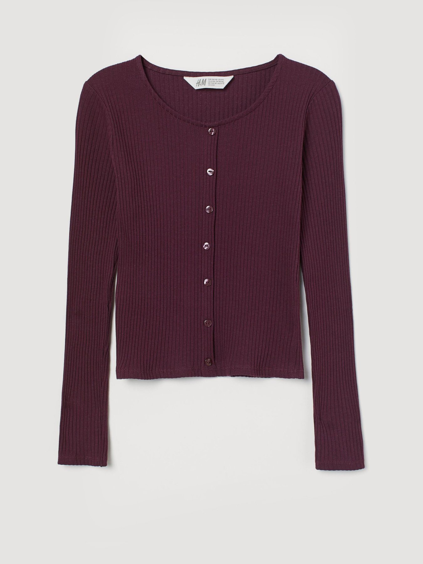 Лонгслив H&M модель 0870769_фіолетовий Фото