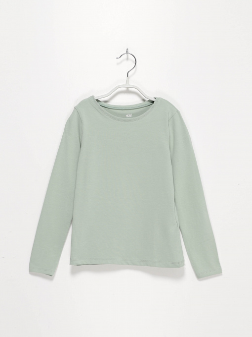 Лонгслив H&M модель 0678157_с.зелений Фото