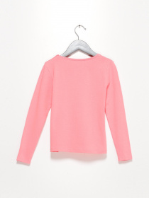 Лонгслив H&M модель 0678157_рожевий Фото