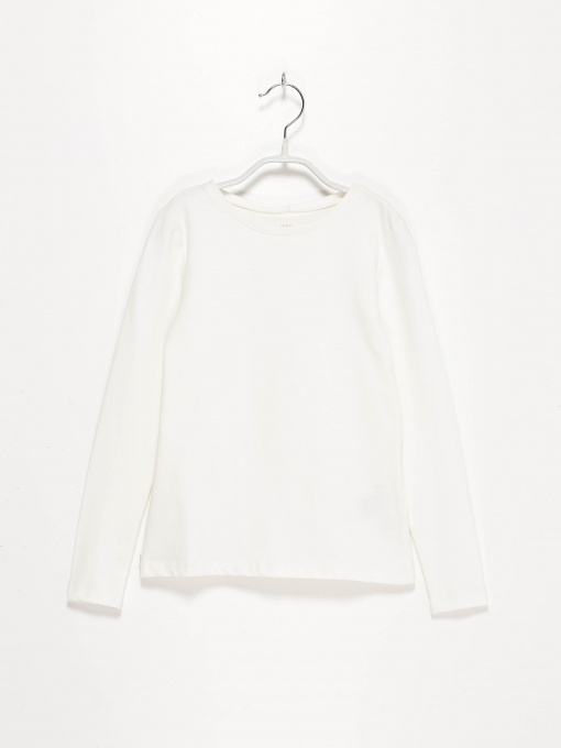 Лонгслів H&M модель 0678157_білий Фото