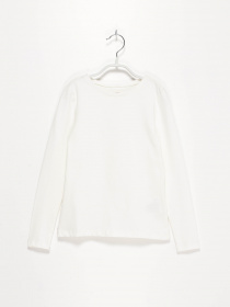 Лонгслів H&M модель 0678157_білий Фото