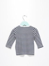 Лонгслив H&M модель 0743907_т.синій з білим Фото