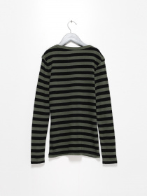 Лонгслів H&M модель 0493836_хакі з чорним Фото