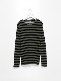 Лонгслів H&M модель 0493836_хакі з чорним Фото