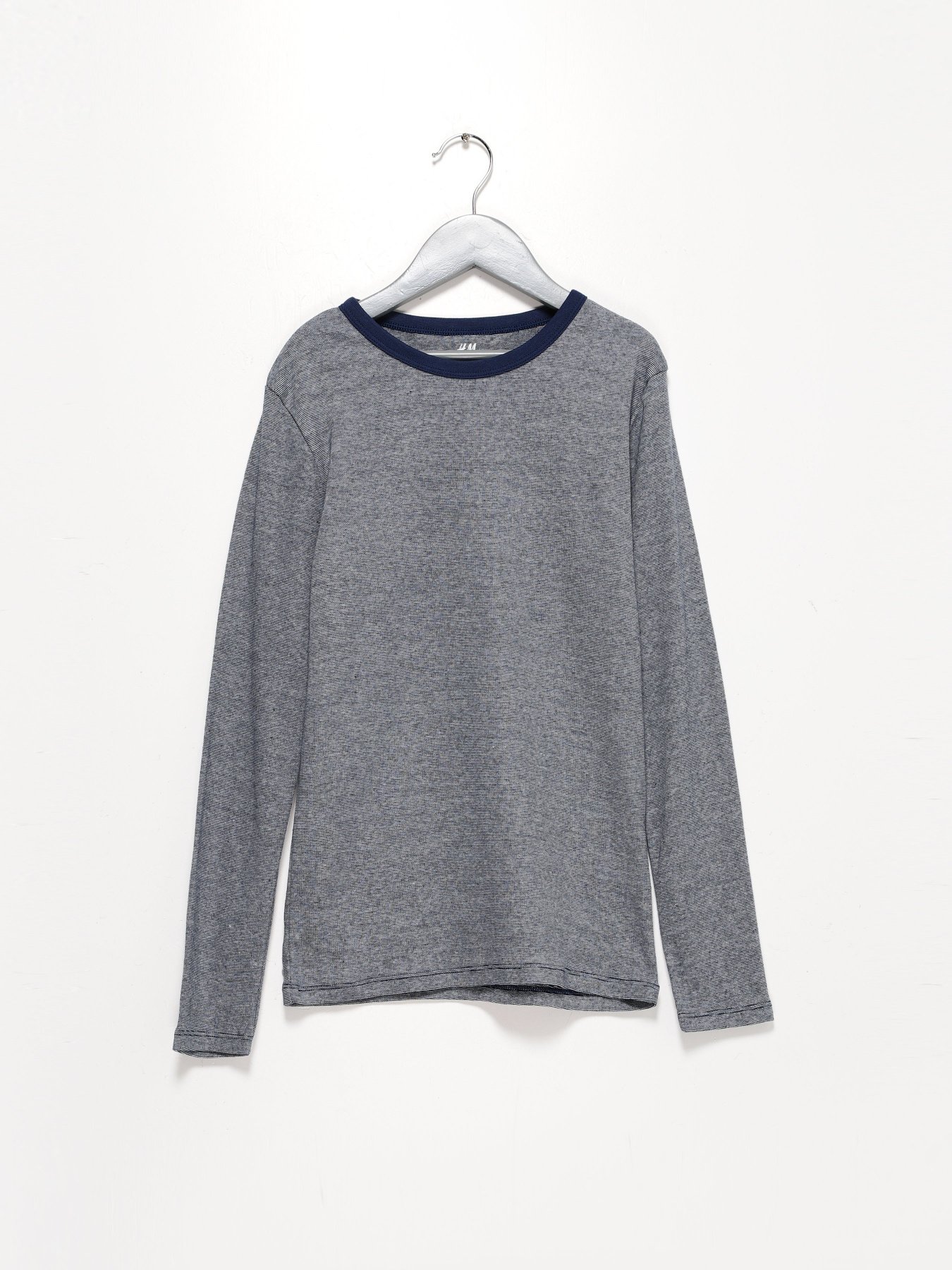 Лонгслів H&M модель 0493836_т.синій комб. Фото