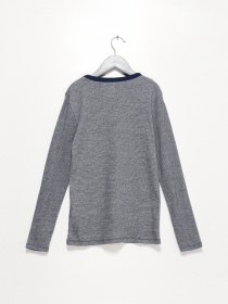 Лонгслів H&M модель 0493836_т.синій комб. Фото