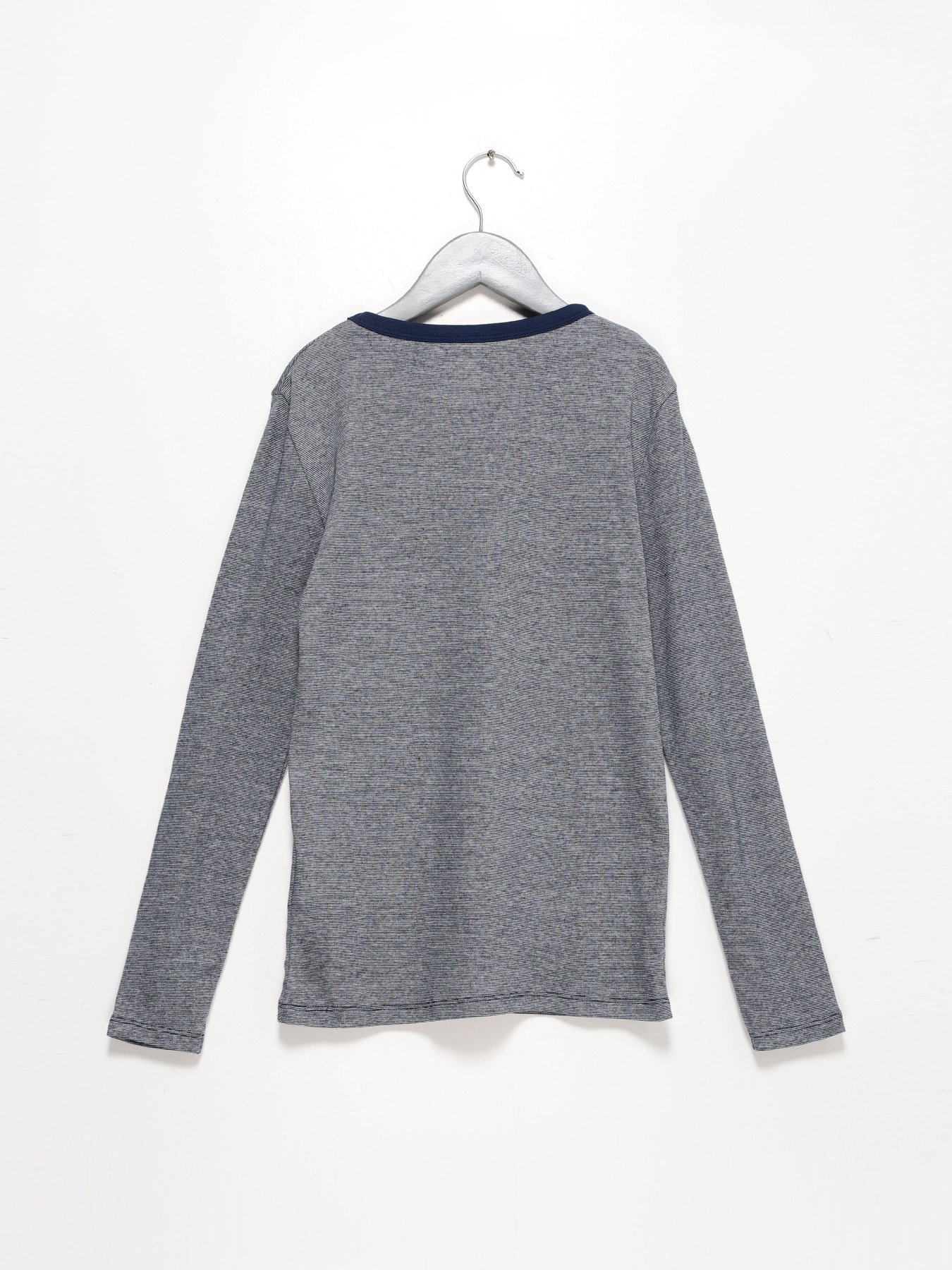 Лонгслів H&M модель 0493836_т.синій комб. Фото