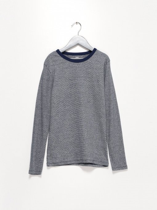 Лонгслив H&M модель 0493836_т.синій комб. Фото