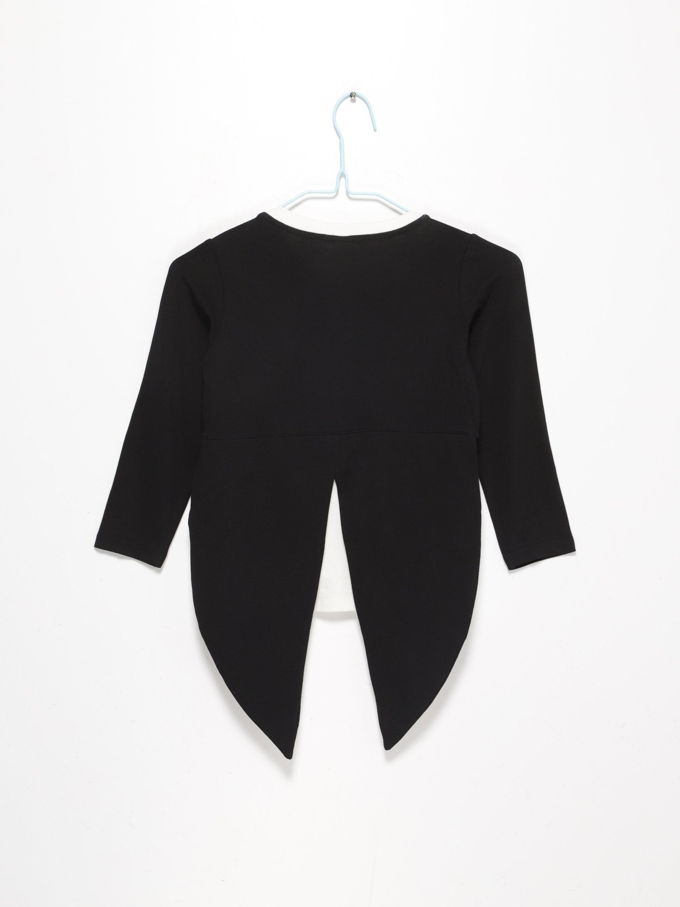 Лонгслив H&M модель 0808966_чорний з білим Фото