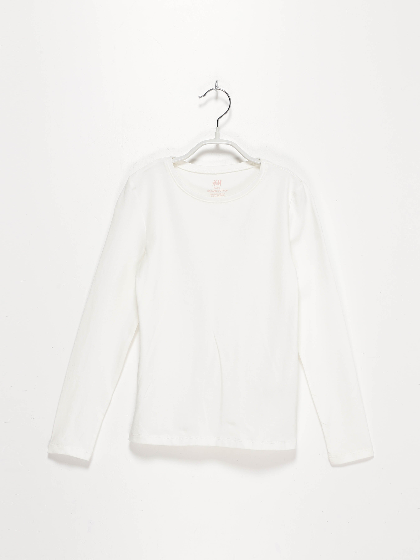 Лонгслів H&M модель 0620424_білий Фото